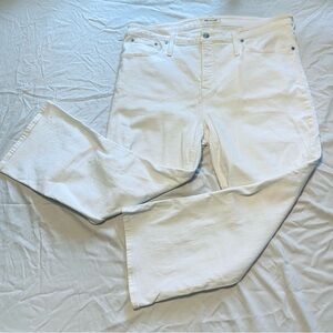 Madewell size 34 white demi-boot cut jeans